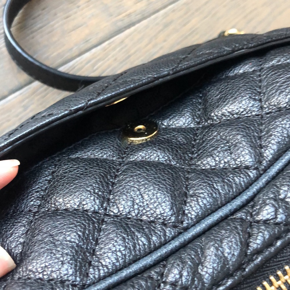 RARE Black & Gold Studded Michael Kors Crossbody - Picture 5 of 10